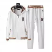 burberry uomos jogging suit felpa con cappuccio classic white